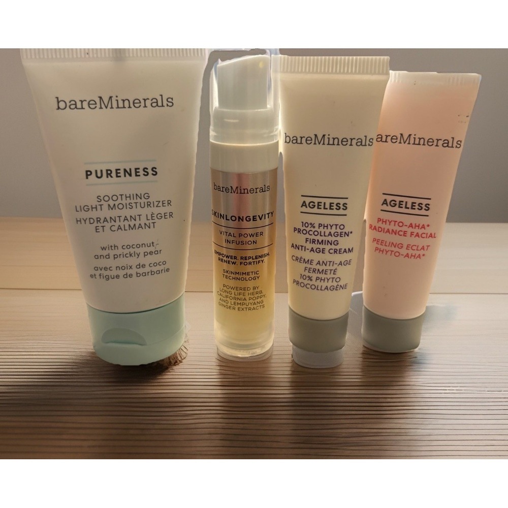 bareMinerals 4-Piece Blend Skincare Ageless Pureness Skinlongevity‎ Sealed